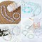 Round Glass Beads for Jewelry Making, 24 Color 8mm Glass Crystal Beads Friendship Bracelets Making Kit for DIY Earrings Necklaces Rings